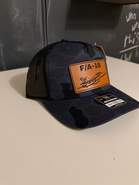 CAMOUFLAGE LEATHER PATCH HAT